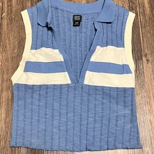 BDG Blue Ziggy Notch Tank Top